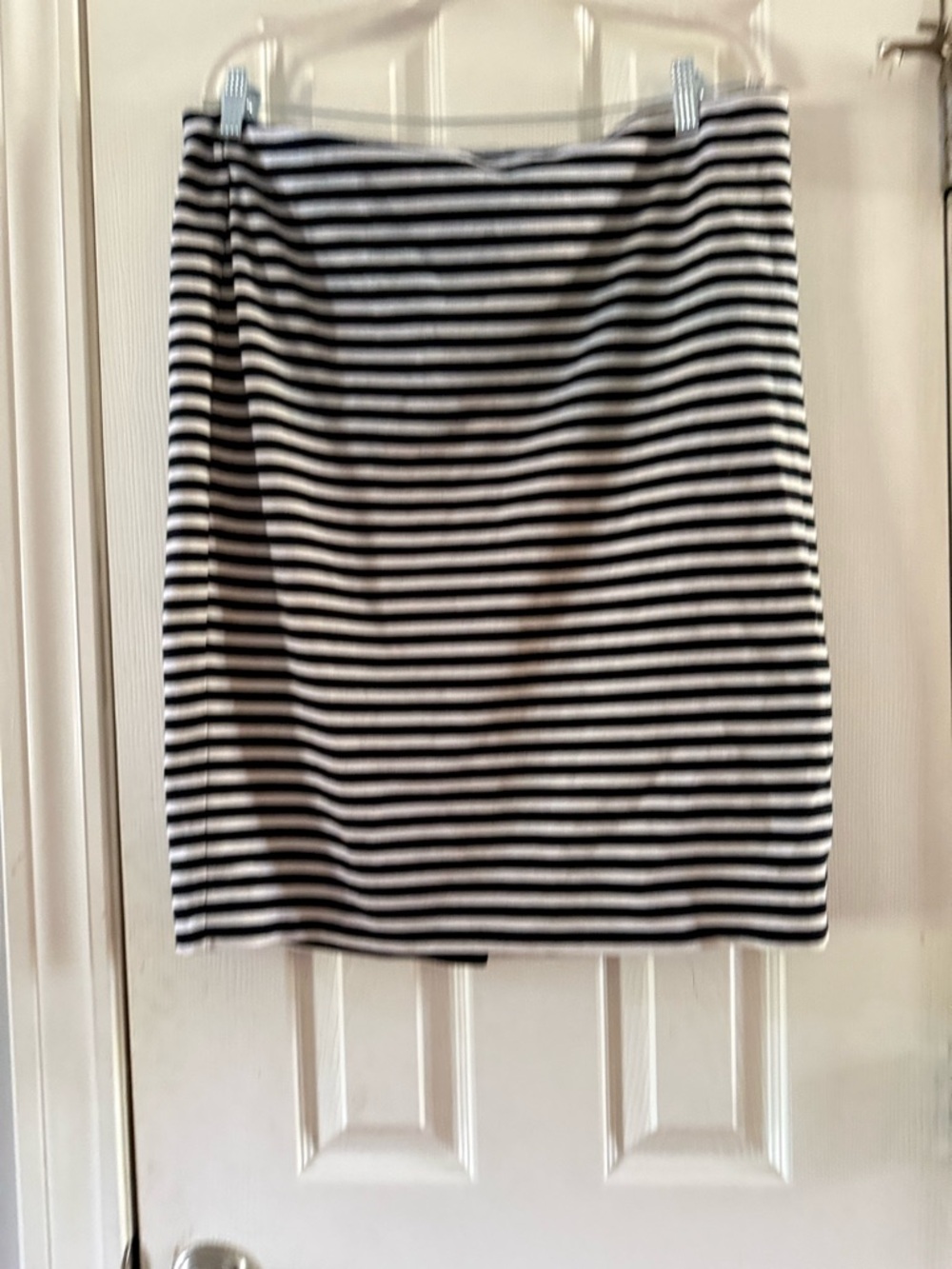 Black and White Striped Women’s Pencil Skirt